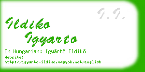 ildiko igyarto business card