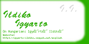 ildiko igyarto business card